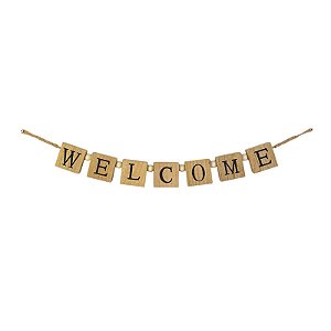 Enfeite Welcome Blocos em Madeira