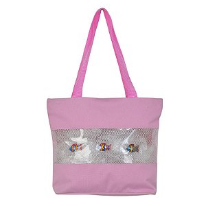 Bolsa De Tecido Rosa Clara