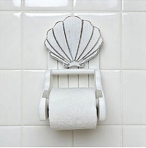 PORTA PAPEL HIGIENICO BCO CONCHA