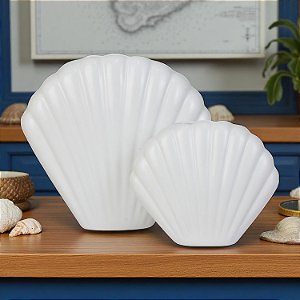 Dupla de Vasos Branco e Branco