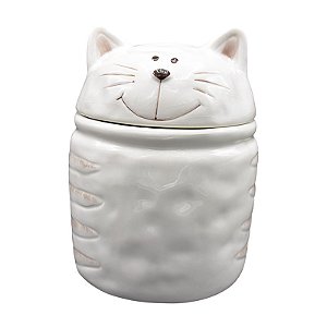 Pote De Gato Branco