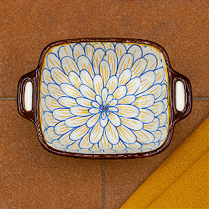 Molheira Cerâmica Redonda Marrom