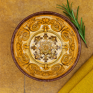 Molheira Cerâmica Redonda Marrom