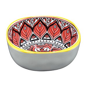 Molheira De Cerâmica Quadrados Vermelho/Preto