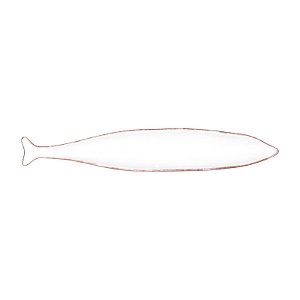 Prato Cerâmica Peixes Finos M Branco