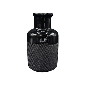 Vaso Cinza Textura Em Triangulo Preto