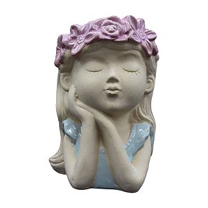 Vaso Coroa De Flores Meninas Rosa