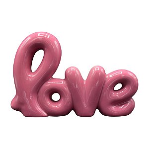 Ceramica Decorativa Love Rosa