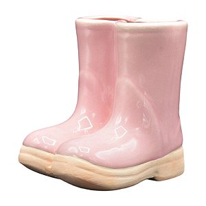 Decoração Em Ceramica Botinhas Pp Rosa