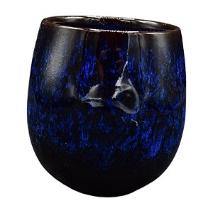 Copo Em Ceramica Efeito Pedra Azul