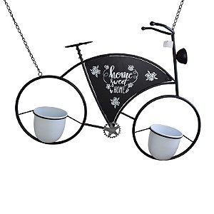 Bicicleta Com Floreira Preta