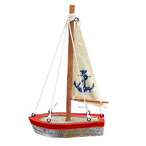 Barco Velas De Tecido Ancora