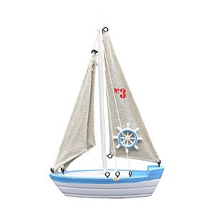 Barco Velas De Tecido Com Timão
