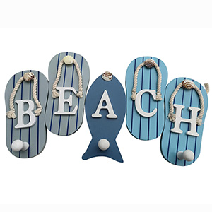 Beach Par De Chinelos E Peixe