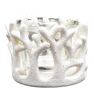 Porta Vela Coral Branco