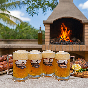 Jogo C/4 Copos Chop Cap De Marinheiro