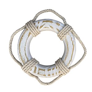 Boia De Madeira Estilo Rustico Branca