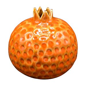 Enfeite Bola Com Relevo Laranja