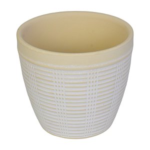 Vasos Em Ceramica Branco Detalhes Em Relevo M