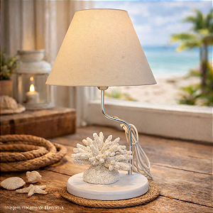 Abajur Coral Baixo Branco