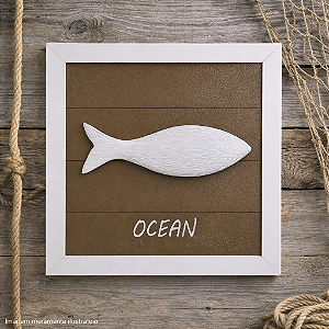 Quadro Fundo Marrom Ocean