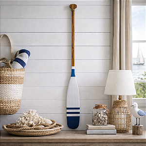 Remo 130Cm Azul E Branco