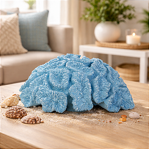 Enfeite Coral De Cerebro Resina Azul