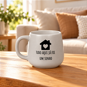 Caneca Cinza Tudo Aqui