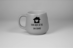 Caneca Cinza Tudo Aqui