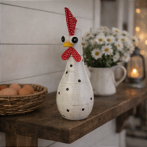 Enfeite Galinha Branca M