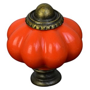 Puxador De Ceramica Laranjado