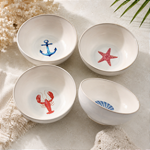 Jogo 4pçs Bowls Nautico
