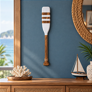Remo Decorativo Branco com Sisal 57CM