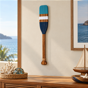 Remo Decorativo Azul com Sisal 57CM
