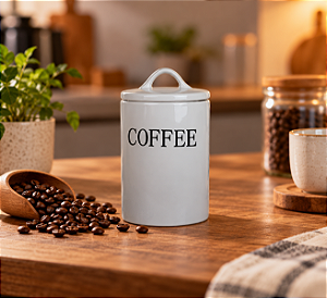 Pote para Café “Coffee” com Tampa