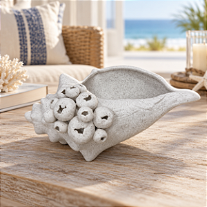 Enfeite Decorativo Concha com Corais