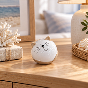 Enfeite Decorativo Gatinho Branco P