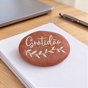 Pedra Decorativa de Resina Gratidão