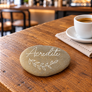 Pedra Decorativa de Resina Acredite