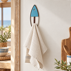 Enfeite Decorativo Peixe Vazado Azul-Claro