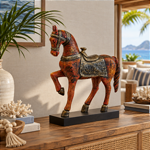 Escultura de Cavalo em Resina