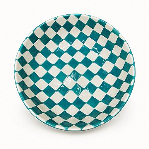 Bowl Xadrez Turquesa