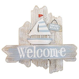 Enfeite Welcome em Madeira