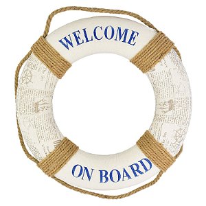 Bóia Decorativa Welcome on Board Branca