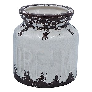 Vaso de Cerâmica Rustic Dream Branco