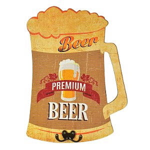 Cabideiro de Parede Beer Premium Amarelo