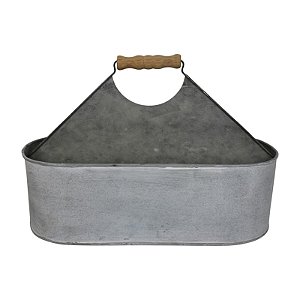 Vaso em Metal com 2 Divisórias