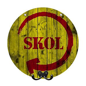 Cabideiro de Parede Decorativo Skol