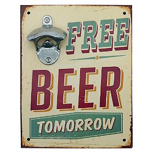 Abridor de Garrafa Parede Free Beer