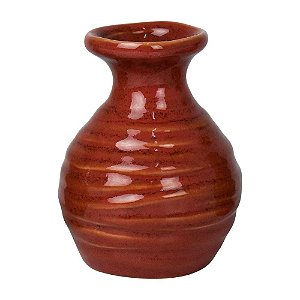 Vaso Makari Vermelho em Cerâmica